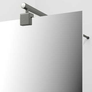 Душевая перегородка WasserKRAFT Rur 30W39GR-MR 90 см профиль графит стекло зеркальное