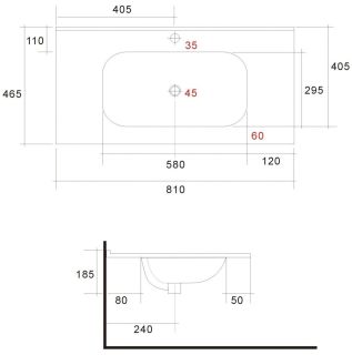 Раковина керамическая Art&Max 80см AM7110-80 Раковина керамическая Art&Max 80см AM7110-80