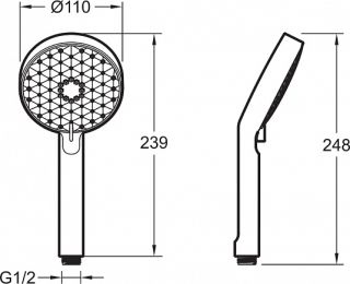 Душевая лейка Jacob Delafon Awaken E72415-BL Душевая лейка Jacob Delafon Awaken E72415-BL