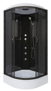 Душевая кабина Niagara NG-6501-14G с гидромассажем 90x90см чёрный/тонированное