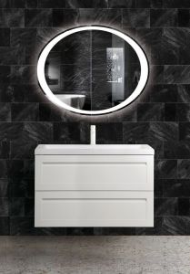 Подвесная тумба под раковину Art&Max Platino 90см белый матовый AM-Platino-900-2C-SO-BM