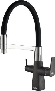 Смеситель для кухни ZORG Steel Hammer SH 818-6 BLACK CR Смеситель для кухни ZORG Steel Hammer SH 818-6 BLACK CR