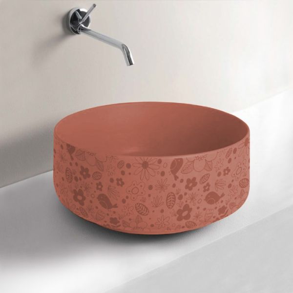 Раковина ArtCeram Cognac COL001 14 87 акция Rosso corallo 42 см