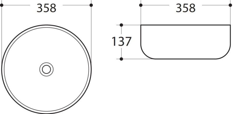Раковина Art&Max 35см чёрный матовый AM-102-MB Раковина Art&Max 35см чёрный матовый AM-102-MB