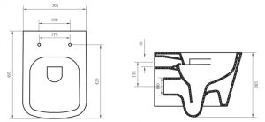 Унитаз подвесной BelBagno Albano BB120CHR