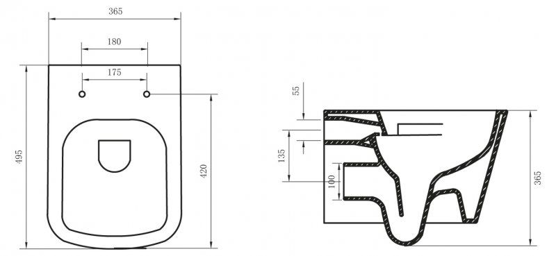 Унитаз подвесной BelBagno Albano BB120CHR