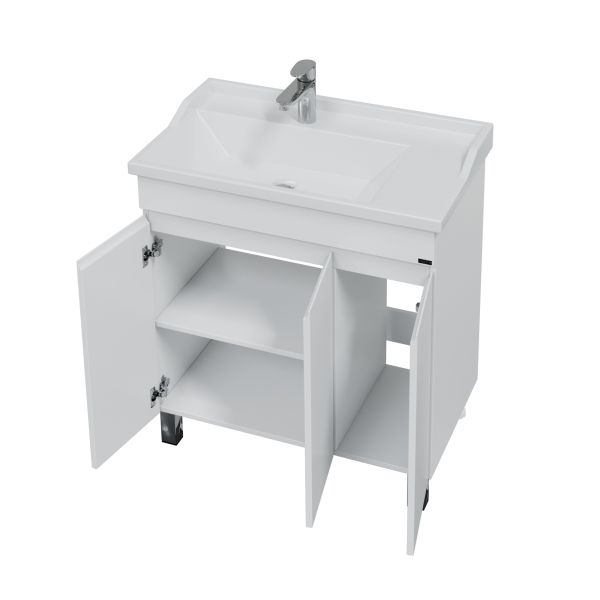 Напольная тумба под раковину Санта Марс 700231 80 см белый