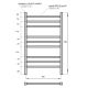 Полотенцесушитель электрический APEXTERMO Альтаир AL00085BM 80x50 см чёрный матовый