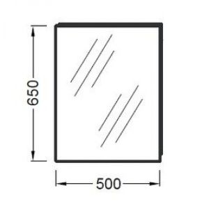 Зеркало 50 см Jacob Delafon ODEON UP EB1081-NF
