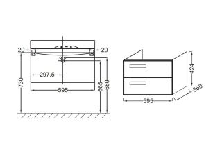 Тумба под раковину Jacob Delafon RYTHMIK EB1300-G1C