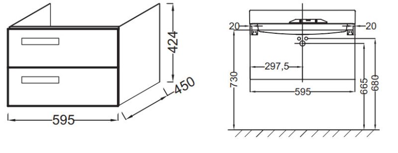 Тумба под раковину Jacob Delafon RYTHMIK EB1301-E70