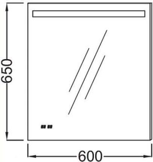 Зеркало с подсветкой 60 см PARALLEL Jacob Delafon EB1430-NF