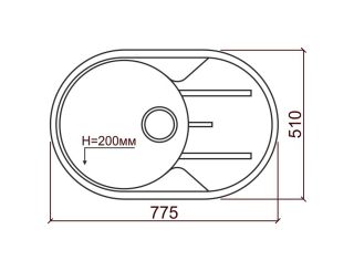 Мойка кухонная Tolero Classic R-116 серый металлик 472977
