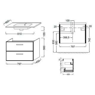 Тумба под раковину Jacob Delafon OLA EB391RU-J5