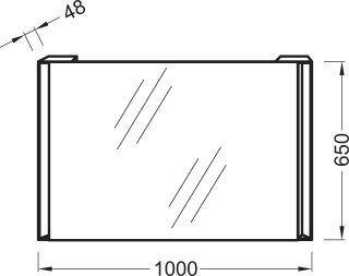 Зеркало с подсветкой 100 см Jacob Delafon REVE EB576-NF