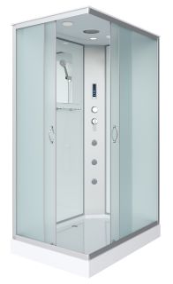 Душевая кабина Niagara NG-43185-14QF с гидромассажем 110x80см серебро/матовое