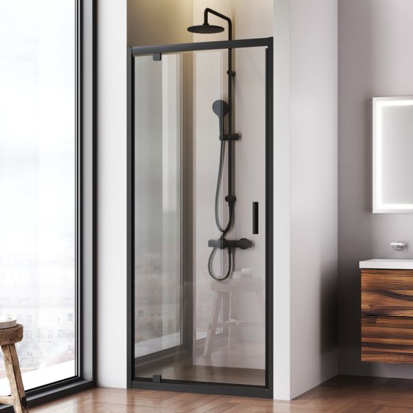 Душевая дверь в нишу Am.Pm Gem W90G-90-1P-BT 90 см чёрный матовый