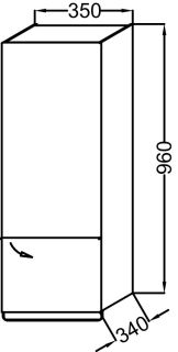 Шкаф-колонна Jacob Delafon  ODEON UP EB893G-E10