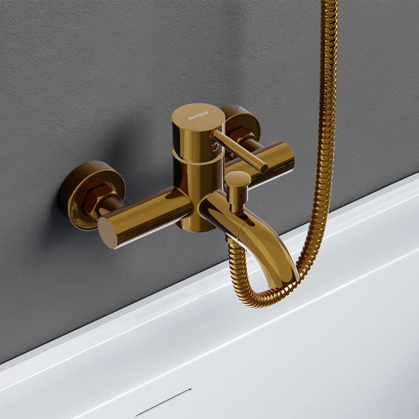 Смеситель для ванны и душа Damixa Scandinavian Pure 361000600 золото Смеситель для ванны и душа Damixa Scandinavian Pure 361000600 золото