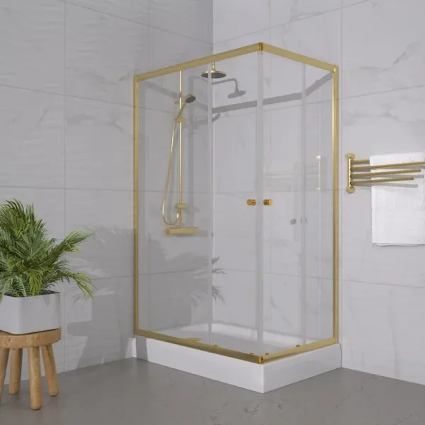 Душевой уголок Triton Вента -Голд Щ0000073919 120x80 см профиль золото стекло прозрачное