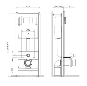 Инсталляция для подвесного унитаза AM.PM I01270351N