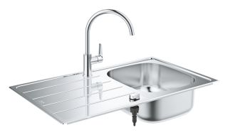 Мойка со смесителем Grohe Bau 31562SD1 нержавеющая сталь