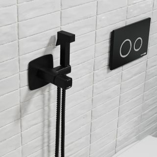 Гигиенический душ со смесителем WasserKRAFT Nuthe 9138 чёрный матовый