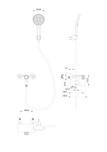 Смеситель для ванны с душем Wonzon & Woghand Click WW-FE05L221-CR хром