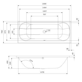 Ванна акриловая Am.Pm Above W9XA-150-070W-A 150x70 см