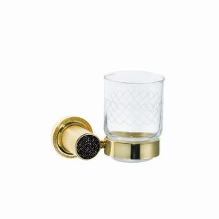 Стакан для зубных щёток Boheme Royal Cristal 10924-G-B золото/чёрный