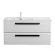 База под раковину Cezares подвесная с двумя выкатными ящиками, правосторонняя, Bianco Lucido, 1000x457x500, ECO-CER-N-1000-2C-SO-BL-R