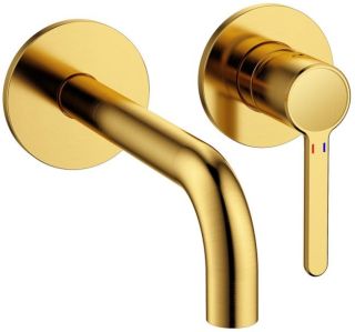 Встраиваемый смеситель для раковины Cezares Eco брашированное золото ECO-DI-BORO