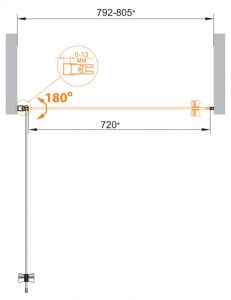 Душевая дверь Cezares ECO-O-B-1-80-C-Cr