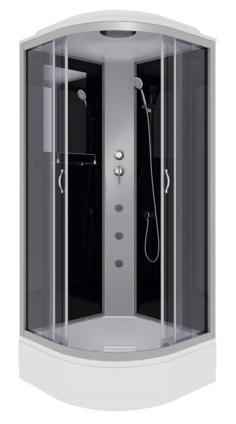 Душевая кабина Niagara NG-3502-14F с гидромассажем 100x100см серебро/тонированное