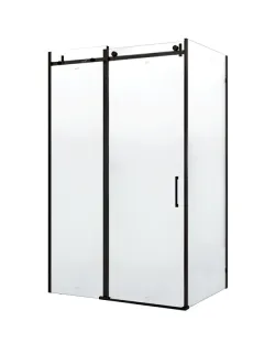 Душевой уголок Ceruttispa ЧЕЗАС (CEZA'S) 120BF L CEZA’S120BF L 120x90 см профиль чёрный стекло матовое