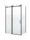 Душевой уголок Ceruttispa ЧЕЗАС (CEZA'S) 120BF L CEZA’S120BF L 120x90 см профиль чёрный стекло матовое