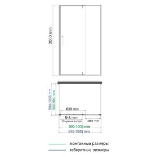 Душевой уголок WasserKRAFT Aisch 55P42 100x100 см профиль золото матовое стекло прозрачное