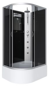 Душевая кабина Niagara NG-2510-14RBKTG с гидромассажем 120x80см серебро/тонированное