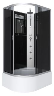 Душевая кабина Niagara NG-2510-14RBKTG с гидромассажем 120x80см серебро/тонированное