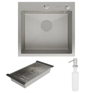 Кухонная мойка Roxenbath Snake 50 560220-50-S сатин текстурное покрытие