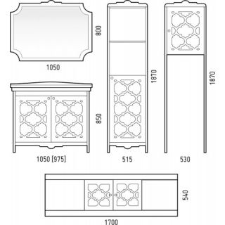 Шкаф Corozo Манойр 50см белый SD-00000327 Шкаф Corozo Манойр 50см белый SD-00000327