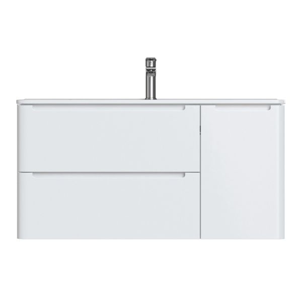 Тумба с раковиной IDDIS Edifice подвесная 100см белый EDI10W1i95K