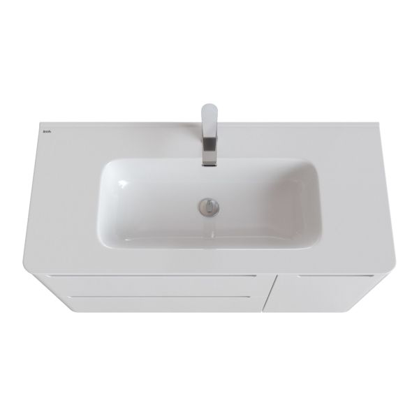 Тумба с раковиной IDDIS Edifice подвесная 100см белый EDI10W1i95K