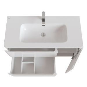 Тумба с раковиной IDDIS Edifice подвесная 100см белый EDI10W1i95K