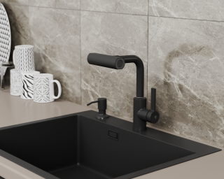 Смеситель для кухни с поворотной лейкой RUSH Tinos (TI3732-17Black) Смеситель для кухни с поворотной лейкой RUSH Tinos (TI3732-17Black)