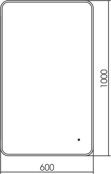 Зеркало с подсветкой ArtMax Siena AM-SieS-600-1000-DS-F-Gold 100 см золото