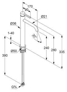 Смеситель для раковины Kludi Nova Fonte Pura 202985315 белый матовый