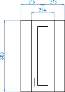 Подвесной шкаф Style Line Эко Стандарт ЛС-00000134