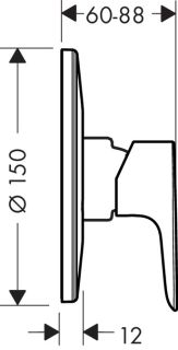 Смеситель Hansgrohe Talis E 71766000 для душа встраиваемый Смеситель Hansgrohe Talis E 71766000 для душа встраиваемый