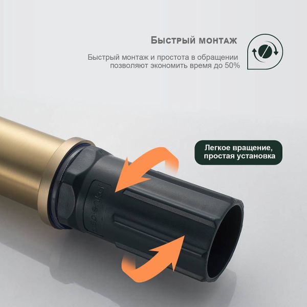 Смеситель для раковины Splenka S50.10.03 золотой сатин